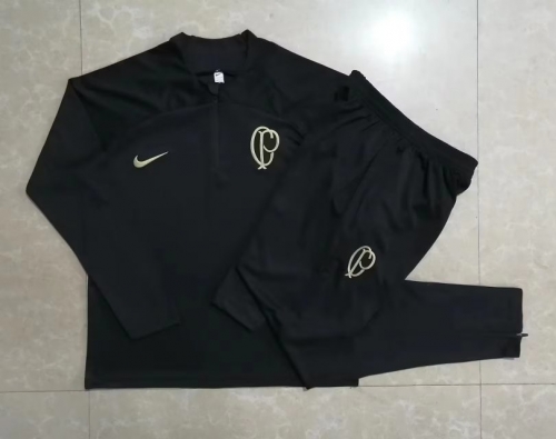 2022/23 Corinthians Black Tracksuit Soccer Uniform-815/801