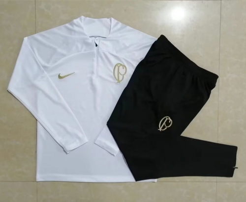 2022/23 Corinthians White Tracksuit Soccer Uniform-815/801