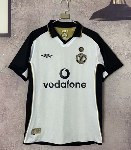 2001-02 Retro Version Manchester United Away White Thailand Soccer Jersey AAA-313/503/710