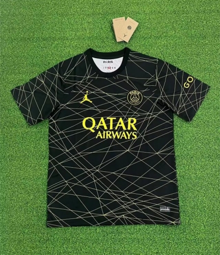 Blank back 2022/23 Paris SG Black & Yellow 4rd Away Soccer Thailand jersey AAA-705/416/320