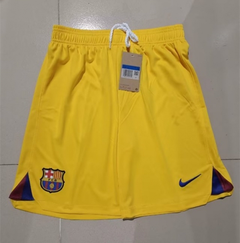 2022-23 Barcelona 3rd Away Yellow Thailand Soccer Shorts-315