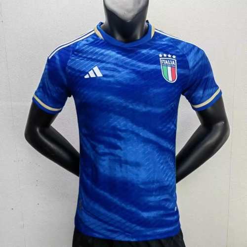 Player Version 2023/24 Italy Home Blue Thailand Soccer Jersey AAA-2100/888/MY