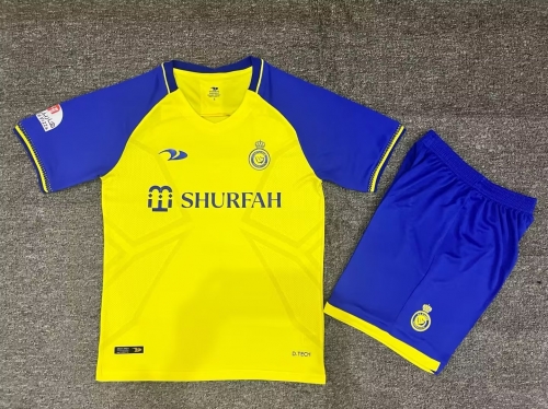 2022/23 Al-Nassr FC Home Black & Yellow Soccer Uniform-315/36/302