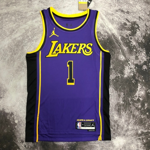 2023 Season Jordan Lmited Version  Los Angeles Lakers Purple #1 NBA Jersey-311