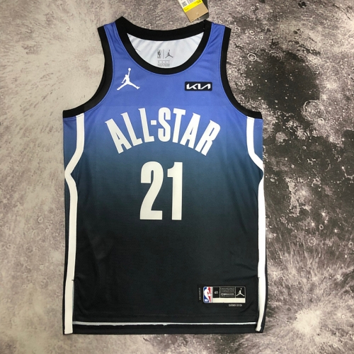 All Star 2023 Season NBA All-Star Version Light Purple #21 Jersey-311