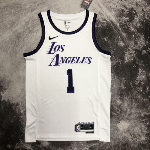 2023 Season City Version Los Angeles Lakets NBA White #1 Jersey-311
