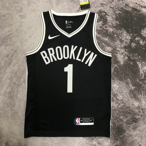 Brooklyn Nets Black #1 V Collar NBA Jersey-311