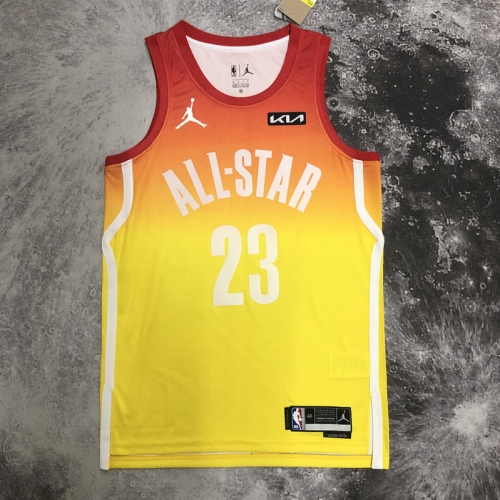 All Star 2023 Season NBA All-Star Yellow #23 Jersey-311