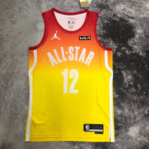 All Star 2023 Season NBA All-Star Yellow #12 Jersey-311