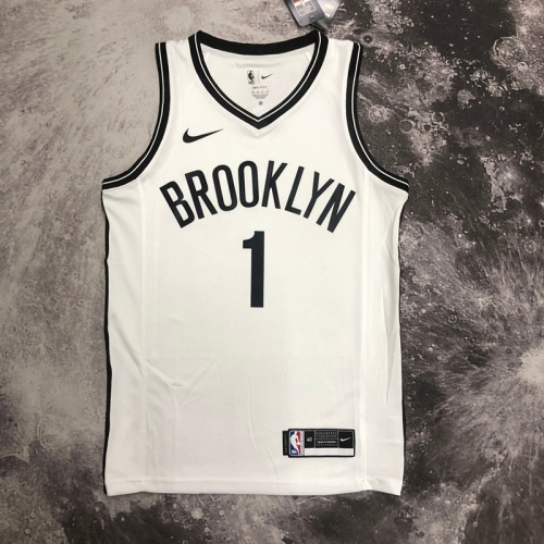 Brooklyn Nets White #1 V Collar NBA Jersey-311