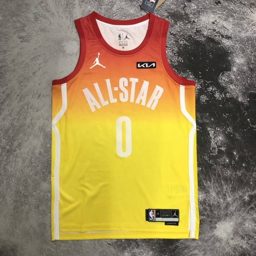 All Star 2023 Season NBA All-Star Yellow #0( LILLARO) Jersey-311