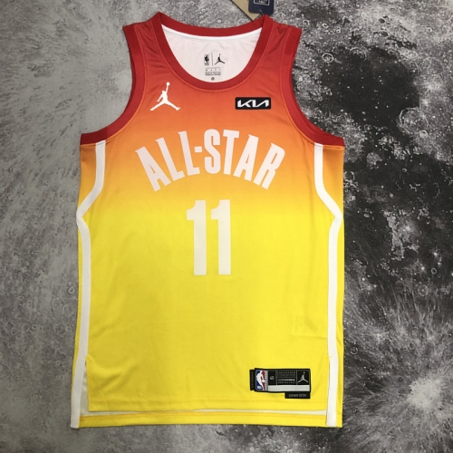 All Star 2023 Season NBA All-Star Yellow #11 Jersey-311