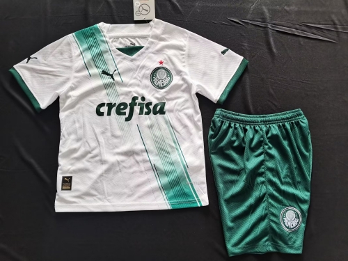 2023/24 SE Palmeiras Away White Kid/Youth Soccer Uniform-507