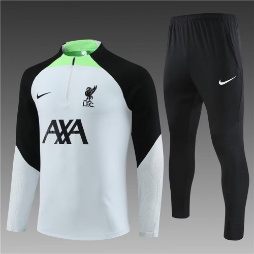 2023/24 Liverpool Black & White Soccer Tracksuit Uniform-801/411