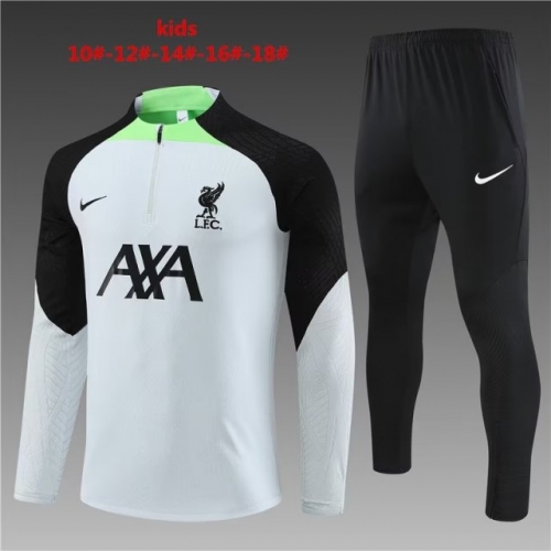 Player Version 2022/23 Liverpool Light Gray Kids/Youth Soccer Tracksuit Uniform-801