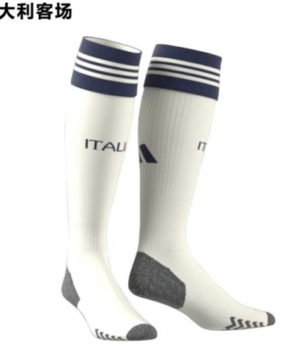 2023/24  Italy Away White Adult/Kids Thailand Soccer Socks