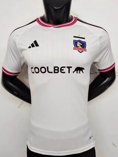 Player Version 2023/24 Colo-Colo Home White Thailand Soccer Jersey AAA-MY/888/16