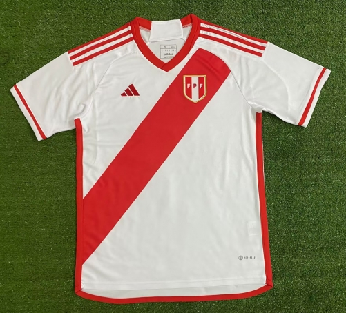 2023/24 Peru Home White Thailand Soccer Jersey AAA-301/416