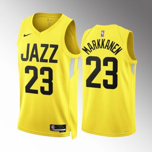 2023 NBA Utah Jazz Away Yellow #23 Jersey-311