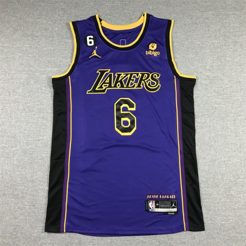 Announcement Edition Los Angeles Lakets NBA V Collar Purple #6 Jersey