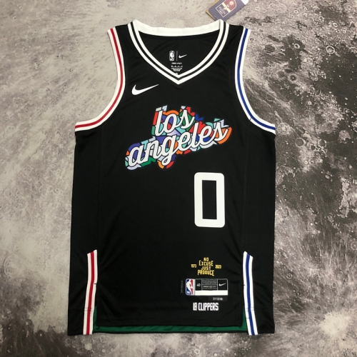 2023 City Version Los Angeles Clippers Black #0 NBA Jersey-311