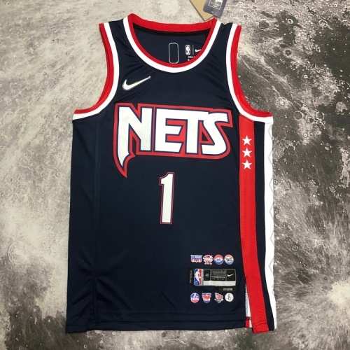 2022 Season City Version Brooklyn Nets Black #1 NBA Jersey-311