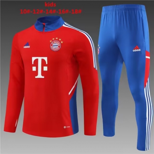 2022/23 Bayern München Red  Kids/Youth Soccer Tracksuit Uniform-801