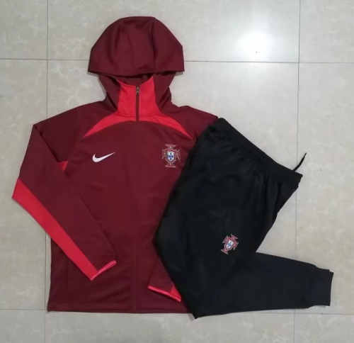 2022/23 Portugal Red Soccer Windbreaker Uniform-815