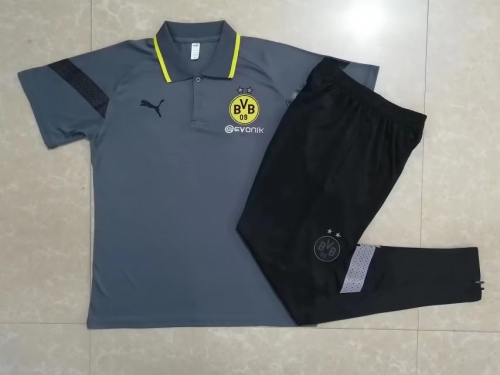 2022/23 Borussia Dortmund Gray Thailand Polo Uniform-815