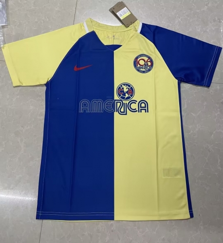 2022/23 Club América Yellow & Blue Thailand Soccer Training Jersey-410