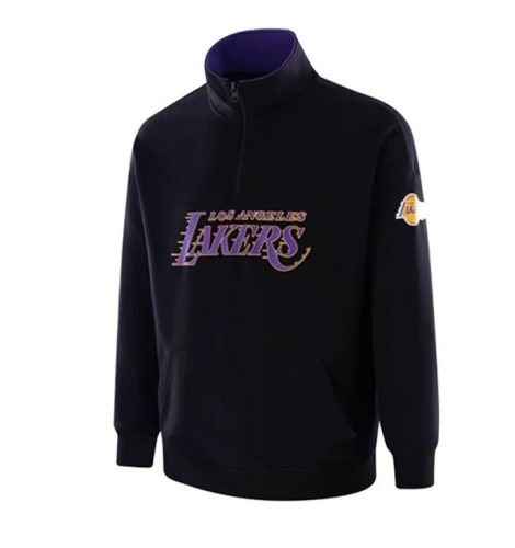 NBA Los Angeles Lakers Black Training Tracksuit Top-308