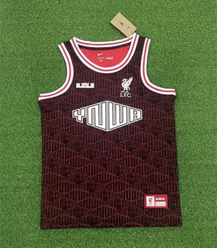 22023/24 Liverpool Black & Red  Thailand Soccer Jersey Vest-320/407