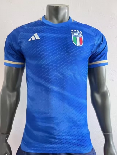 Player Version 2023/24 Italy Home Blue Thailand Soccer Jersey AAA-703