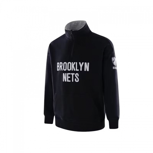 NBA Brooklyn Nets Black Training Tracksuit Top-308