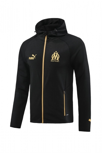 2022/23 Olympique de Marseille Black Jacket With Hat-LH