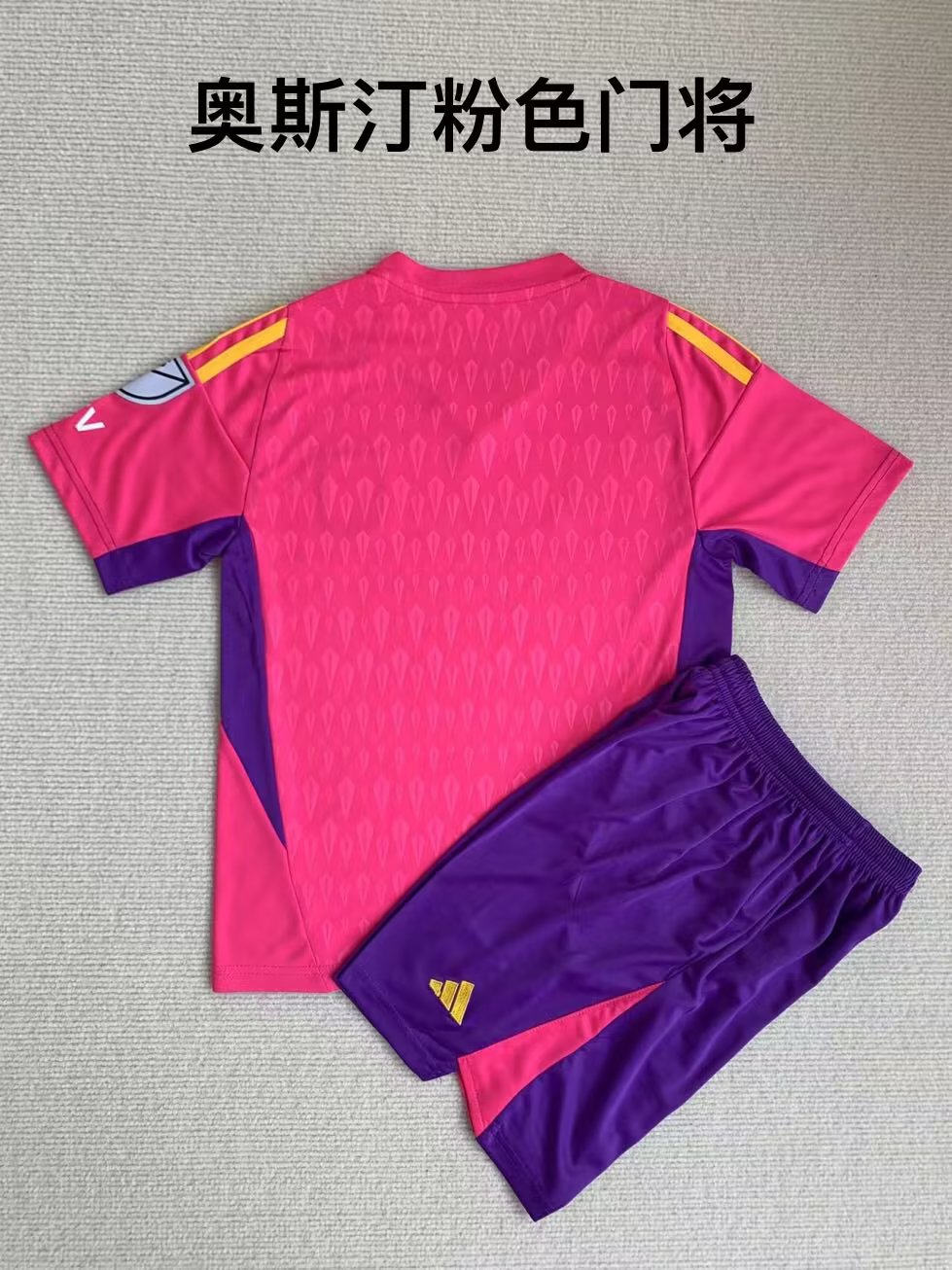 Kids 2023/24 Austin FC Goalkeeper Pink Kids/Youth Soccer Uniform208