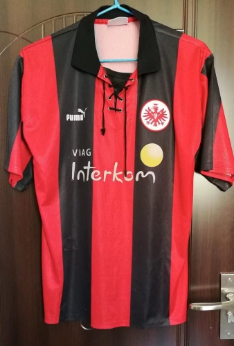 99-00 Frankfurt Home Red & Black Thailand Soccer Jersey AAA-1041