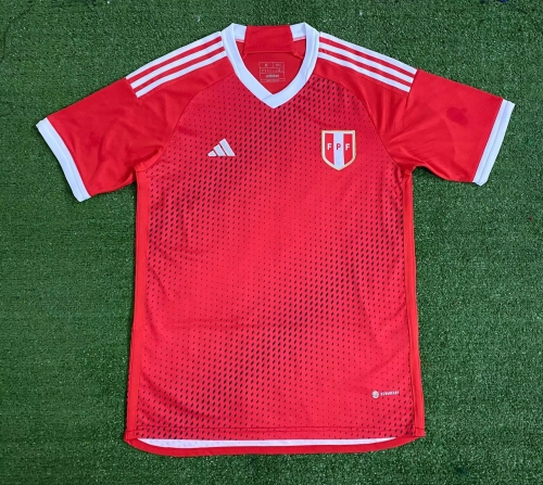 2023/24 Peru Away Red Thailand Soccer Jersey AAA-301/416/1040