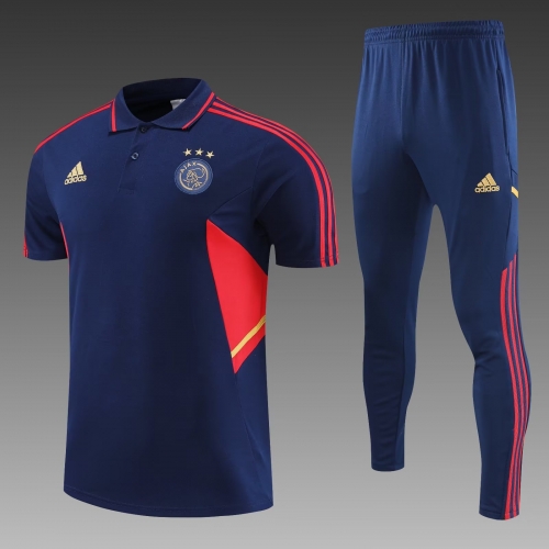 2023/24 Ajax Royal Blue Turndown Thailand Polo Uniform-PO