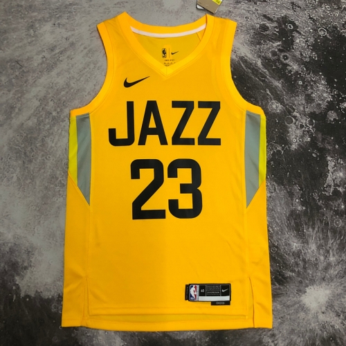 2023 Season NBA Utah Jazz Away Yellow #23 Jersey-311