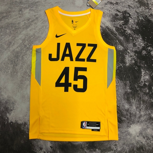 2023 Season NBA Utah Jazz Away Yellow #45 Jersey-311