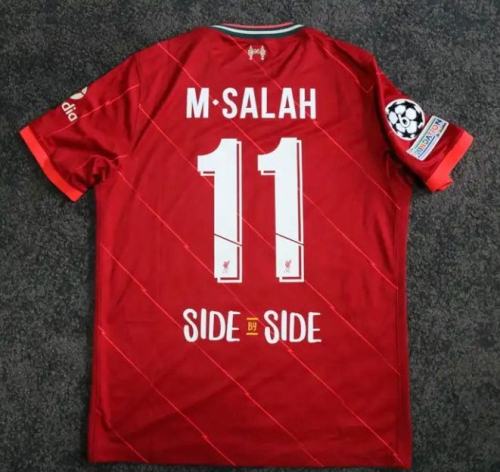 With patch  2021-2022 Liverpool Home Red #11(M.SALAH) Thailand Soccer Jersey AAA
