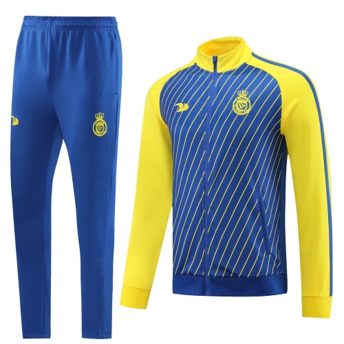 2022/23 Al-Nassr FC Blue & Yellow Soccer Tracksuit Uniform-LH/GDP