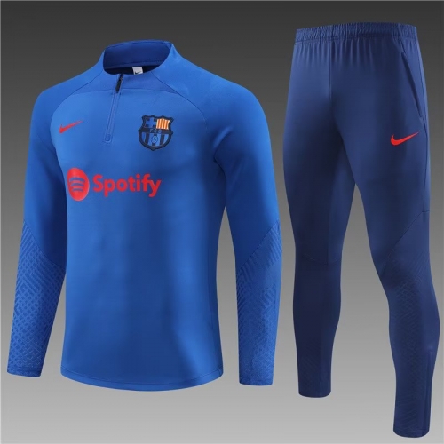 2022/23 Barcelona Blue Soccer Tracksuit Uniform-801