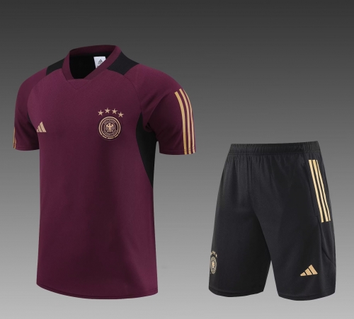 2022/23 Germany Maroon Shorts-Sleeve Thailand Soccer Uniform-PO/801