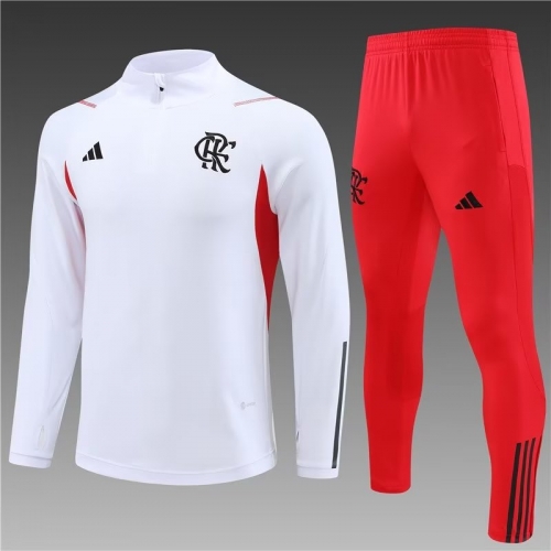 2023/24 Flamengo White Thailand Tracksuit Uniform-801/PO/GDP