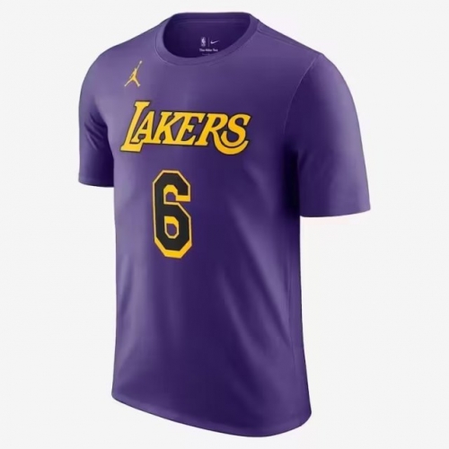 2022/23 NBA Los Angeles Lakers Purple Cotton Shirts-308
