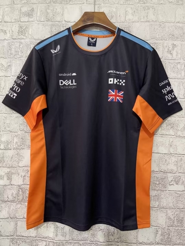 2023 Black & Orange Formula One Racing Shirts-805