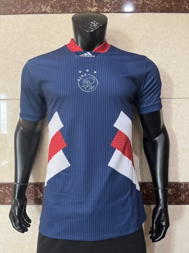 Player Casual Version 2022-23 Ajax Royal Blue Thailand Soccer Jersey AAA-308