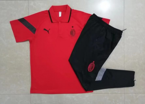 2023/24 AC Milan Red Thailand Polo Uniform-815